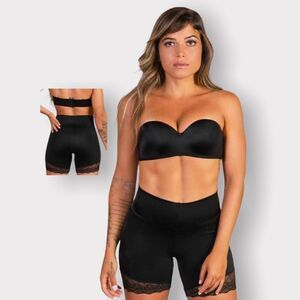 NWT Brazilian Del lírio Shapewear  short lace trim Size Small